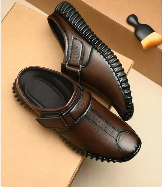 Leather half babtu shoes